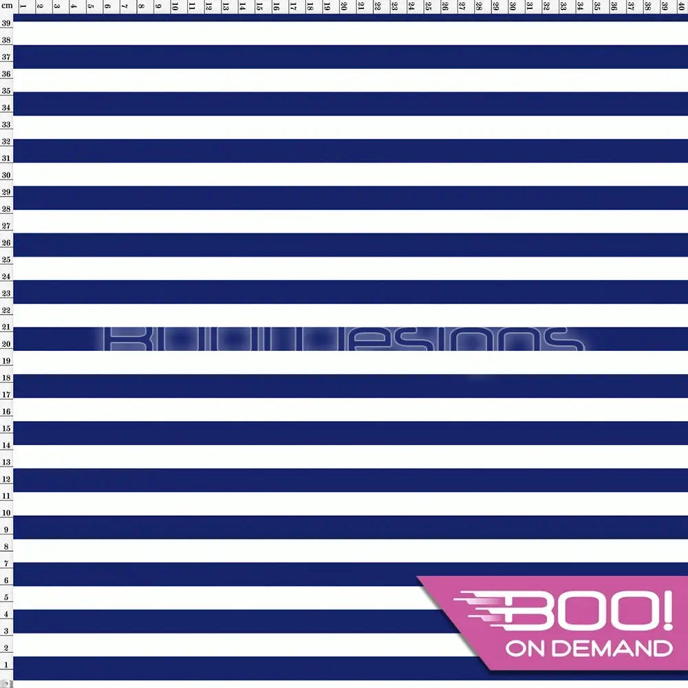 Spandex Stripes 14mm Navy Fabric