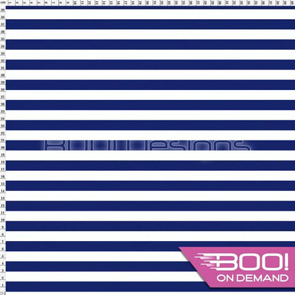 Spandex Stripes 14mm Navy Fabric