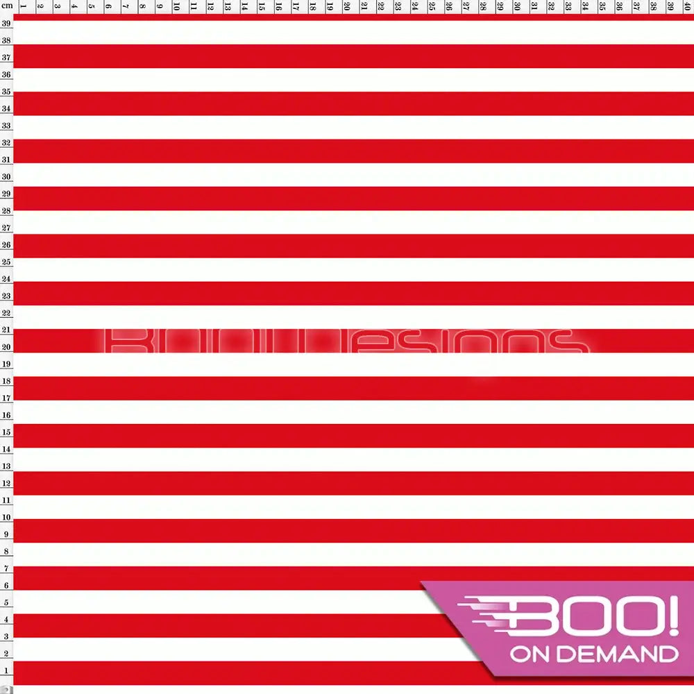 Spandex Stripes 14mm Red Fabric