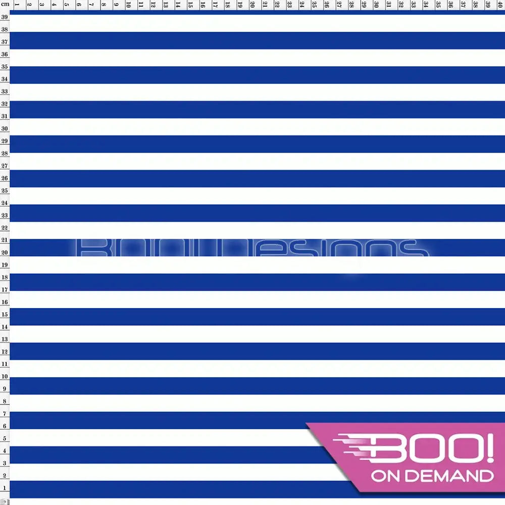 Spandex Stripes 14mm Royal Fabric