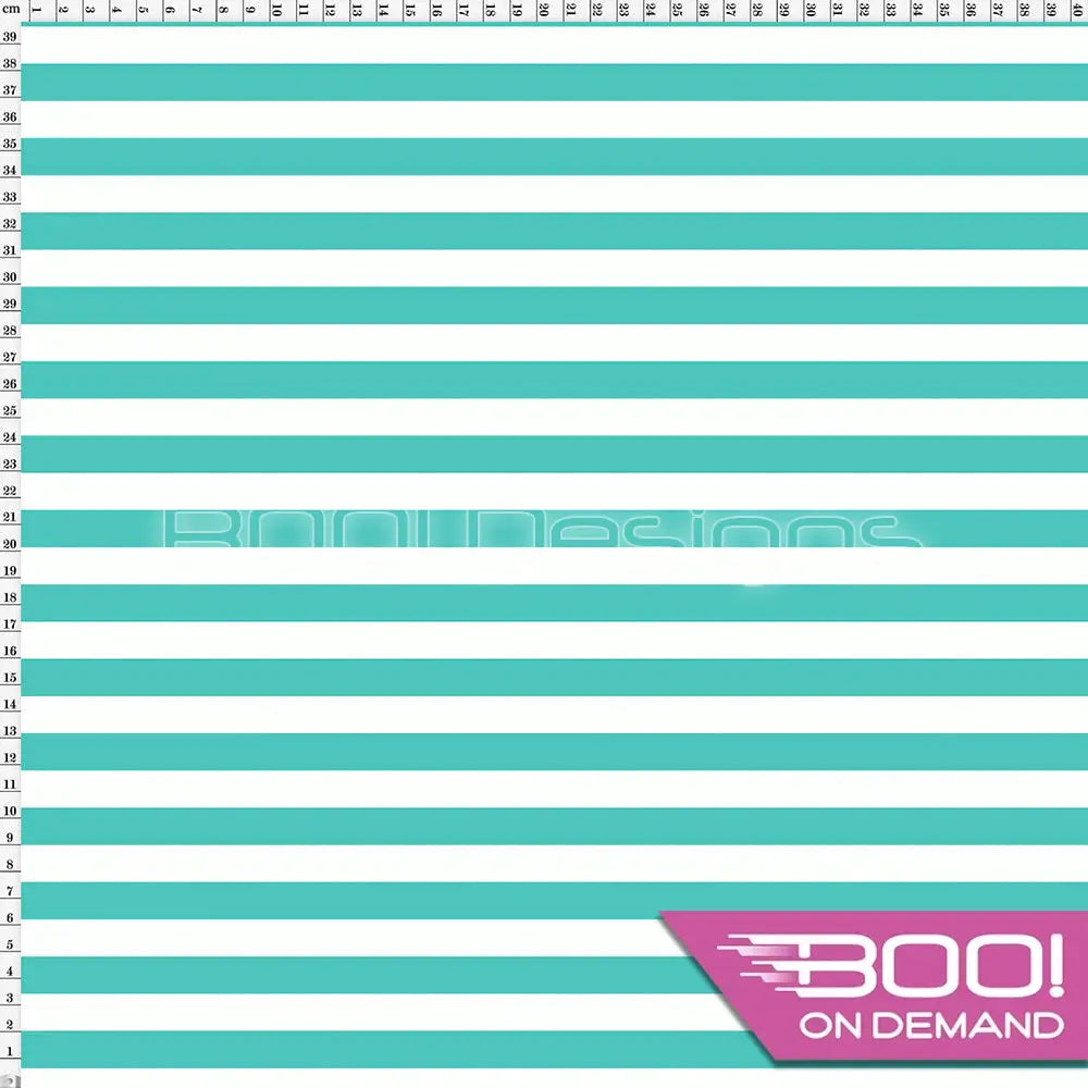 Spandex Stripes 14mm Warrior Teal Fabric