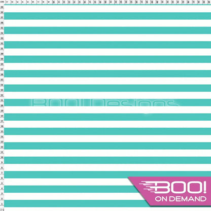 Spandex Stripes 14mm Warrior Teal Fabric