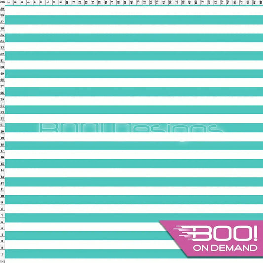 Spandex Stripes 14mm Warrior Teal Fabric