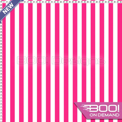 Spandex Stripes 15mm Pink White Fabric