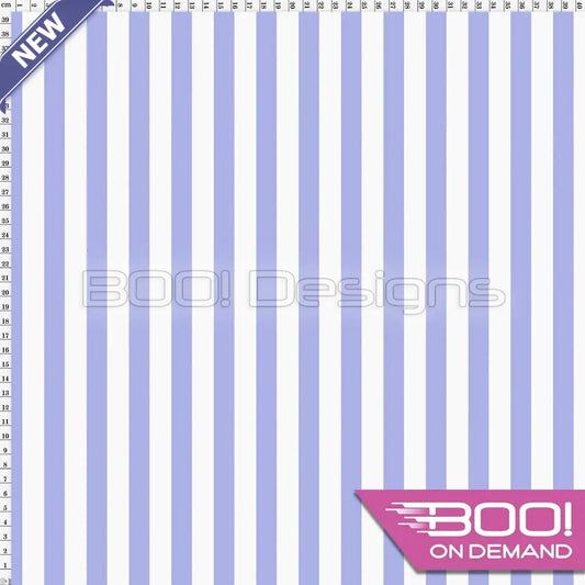 Spandex Stripes 15mm White Lilac - Fabric