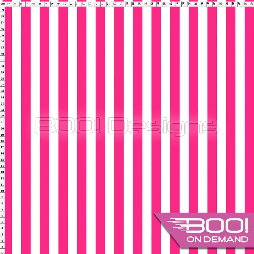 Spandex Stripes 15mm Pink White Fabric