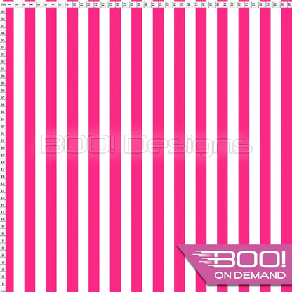 Spandex Stripes 15mm Pink White Fabric