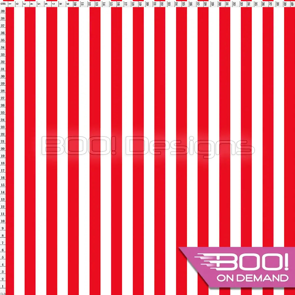 Spandex Stripes 15mm Red Fabric