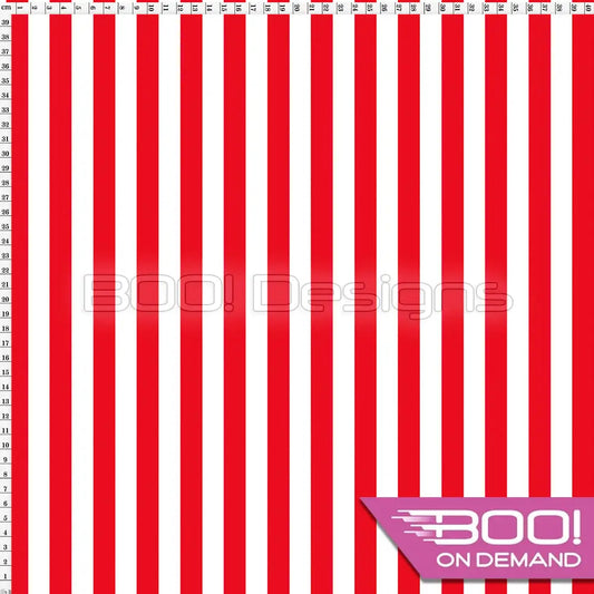 Spandex Stripes 15mm Red Fabric