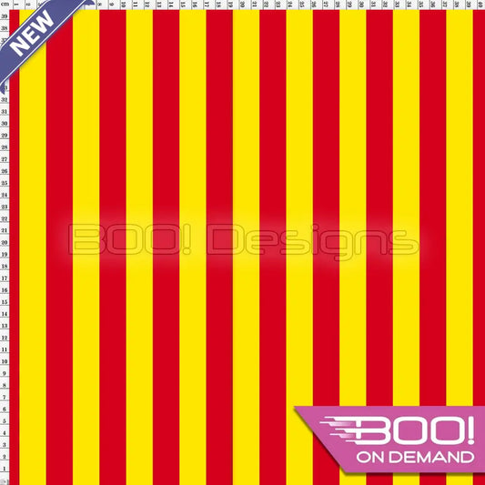 Spandex Stripes 20mm Red Yellow - Fabric
