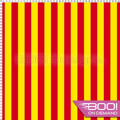 Spandex Stripes 20mm Red Yellow - Fabric