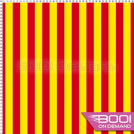 Spandex Stripes 20mm Red Yellow - Fabric