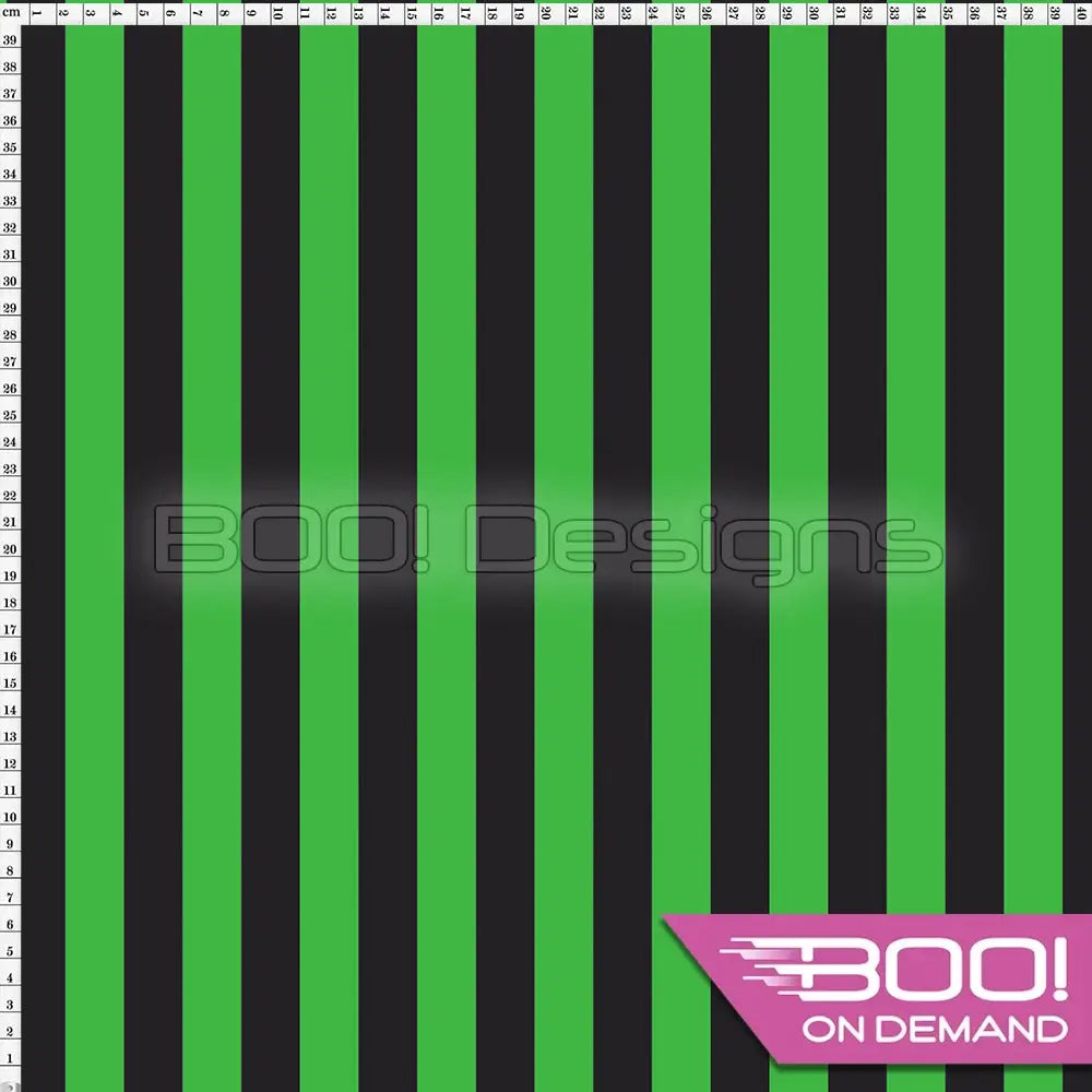 Spandex Stripes 22mm Black Green Fabric