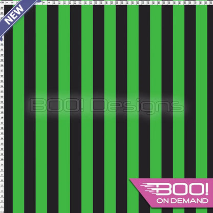 Spandex Stripes 22mm Black Green Fabric