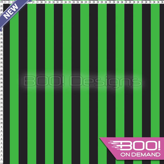 Spandex Stripes 22mm Black Green Fabric