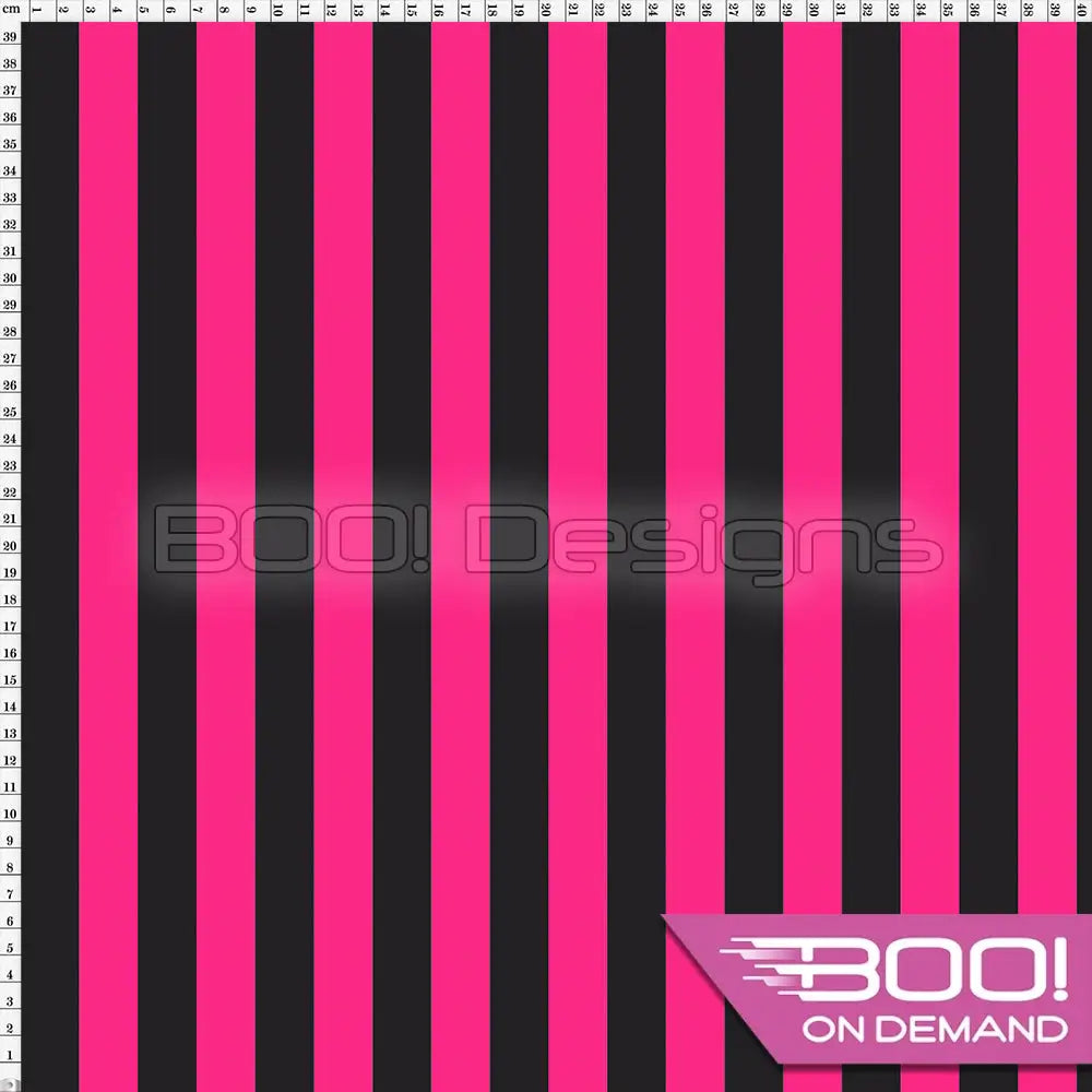 Spandex Stripes 22mm Pink Black Fabric