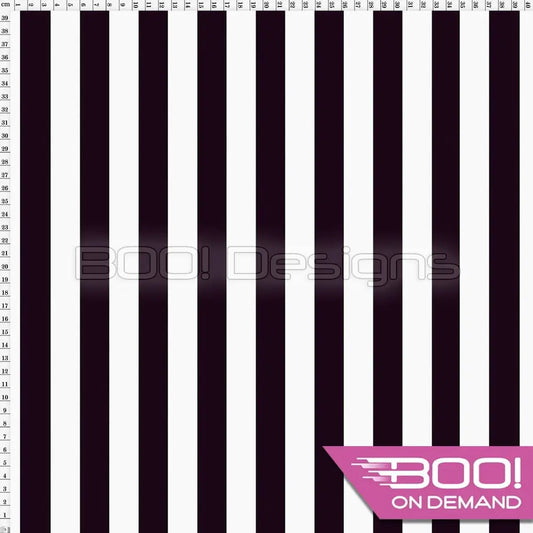 Spandex Stripes 22mm Black White - Fabric