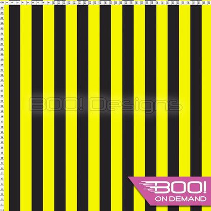 Spandex Stripes 22mm Black Yellow Fabric