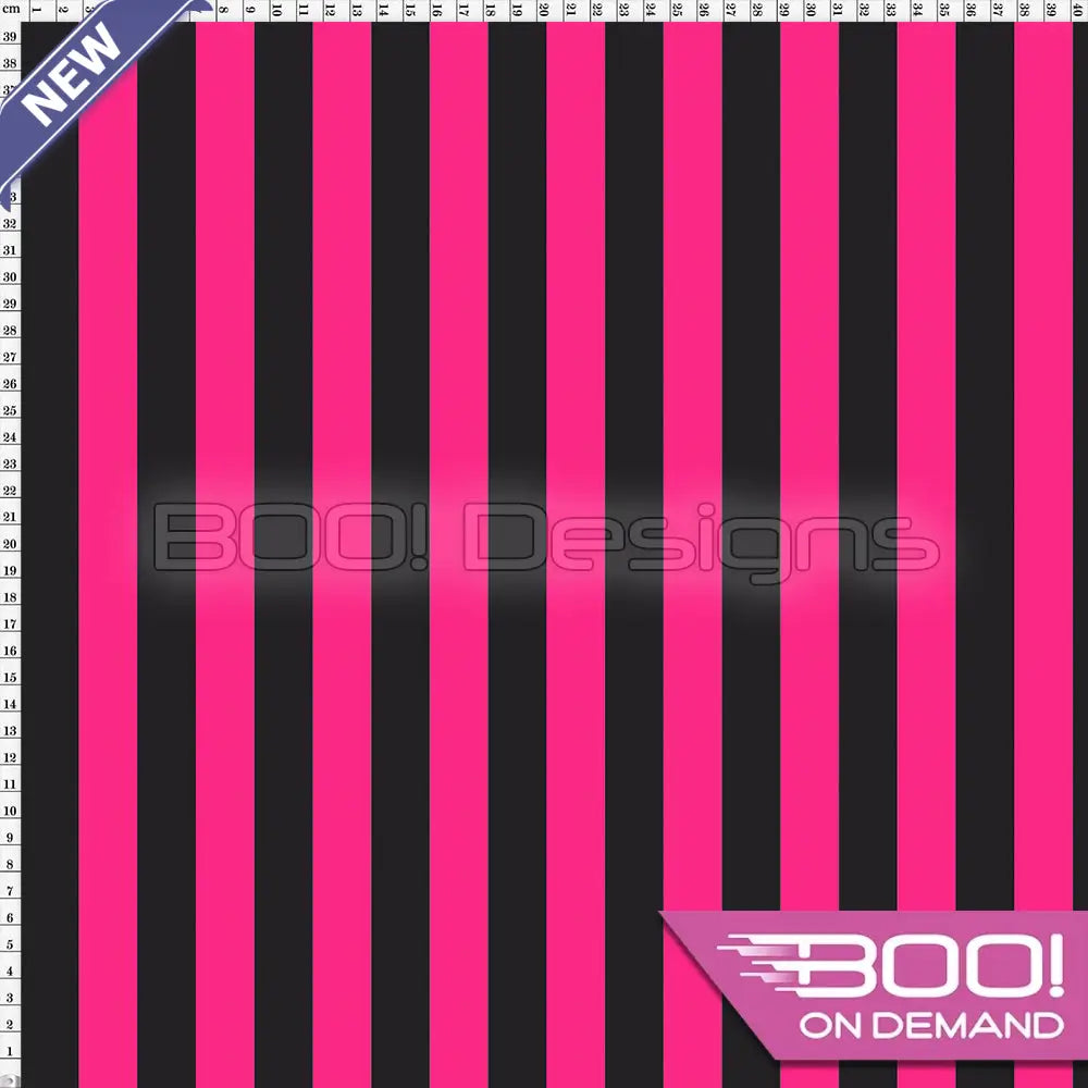 Spandex Stripes 22mm Pink Black Fabric