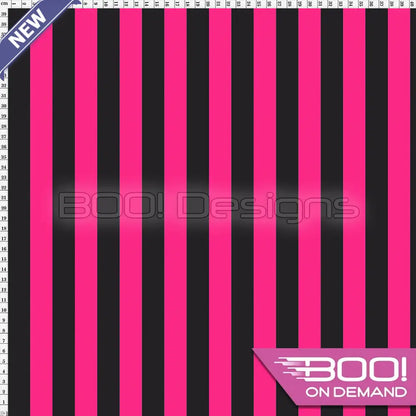 Spandex Stripes 22mm Pink Black Fabric