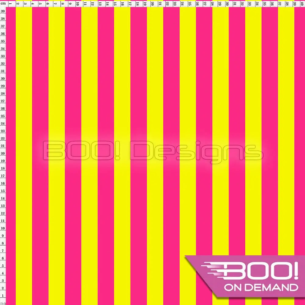 Spandex Stripes 22mm Pink Yellow Fabric