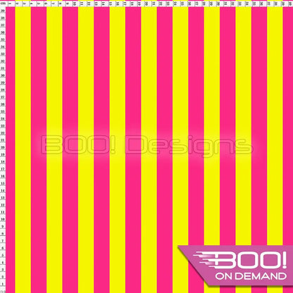 Spandex Stripes 22mm Pink Yellow Fabric