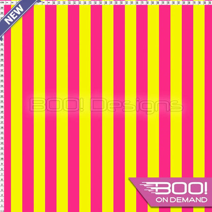 Spandex Stripes 22mm Pink Yellow Fabric