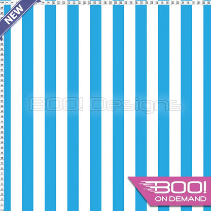 Spandex Stripes 22mm White Blue Fabric