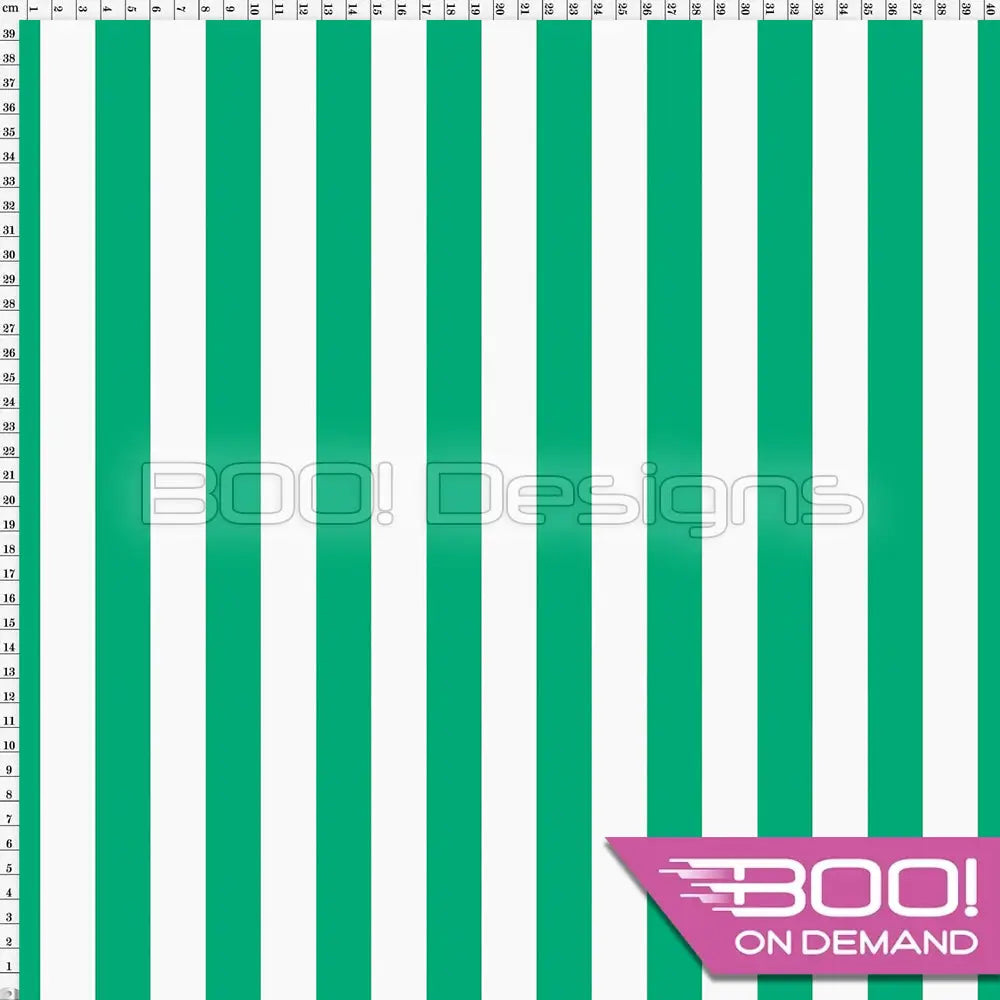 Spandex Stripes 22mm White Emerald - Fabric