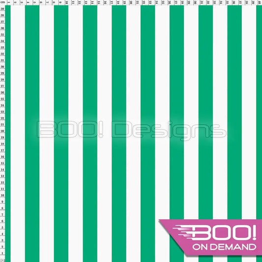 Spandex Stripes 22mm White Emerald - Fabric
