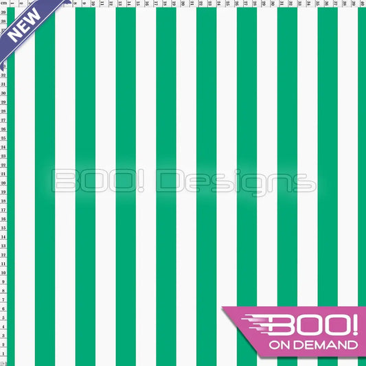 Spandex Stripes 22mm White Emerald - Fabric
