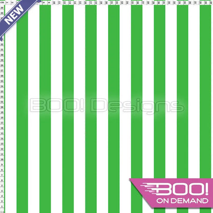 Spandex Stripes 22mm White Green Fabric