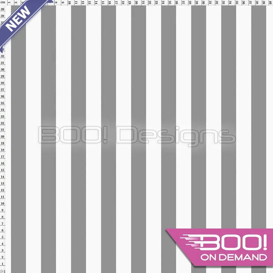 Spandex Stripes 22mm White Grey - Fabric