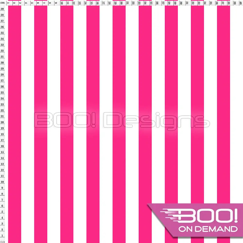 Spandex Stripes 22mm White Pink Fabric