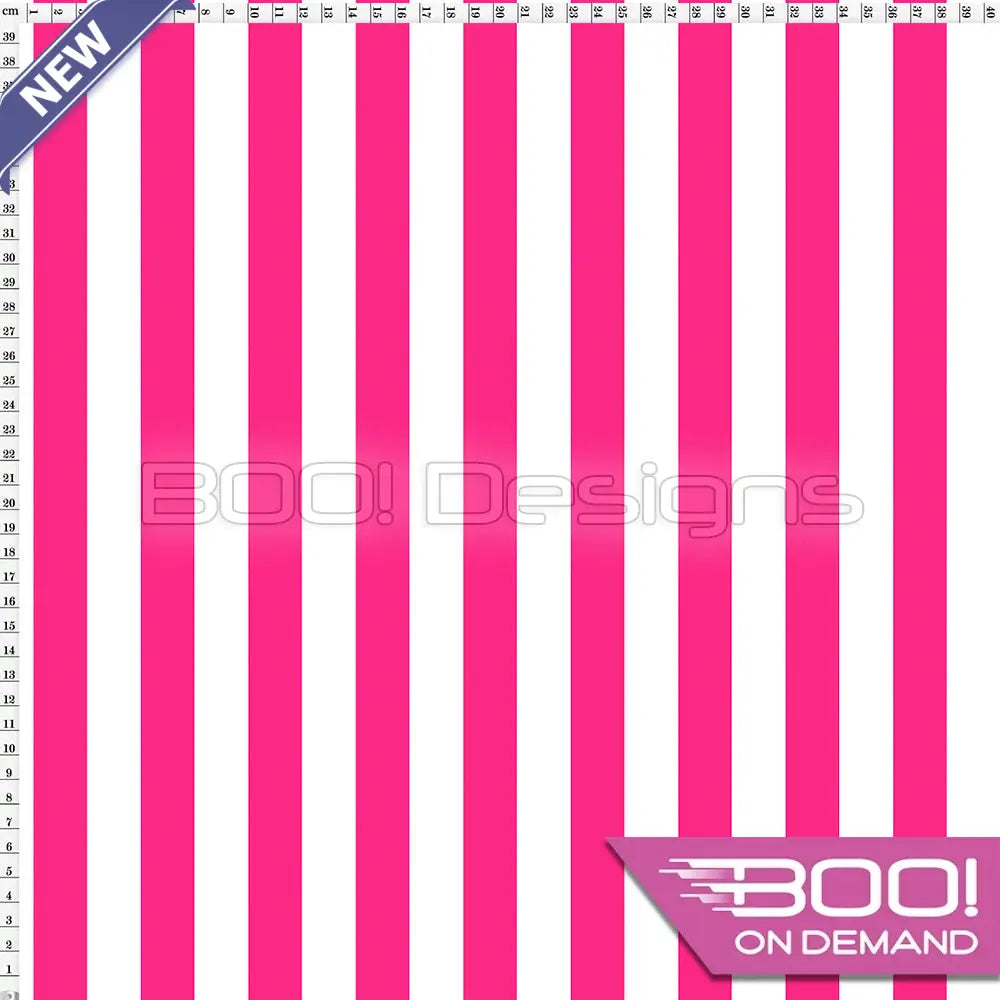 Spandex Stripes 22mm White Pink Fabric