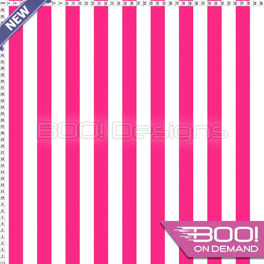 Spandex Stripes 22mm White Pink Fabric