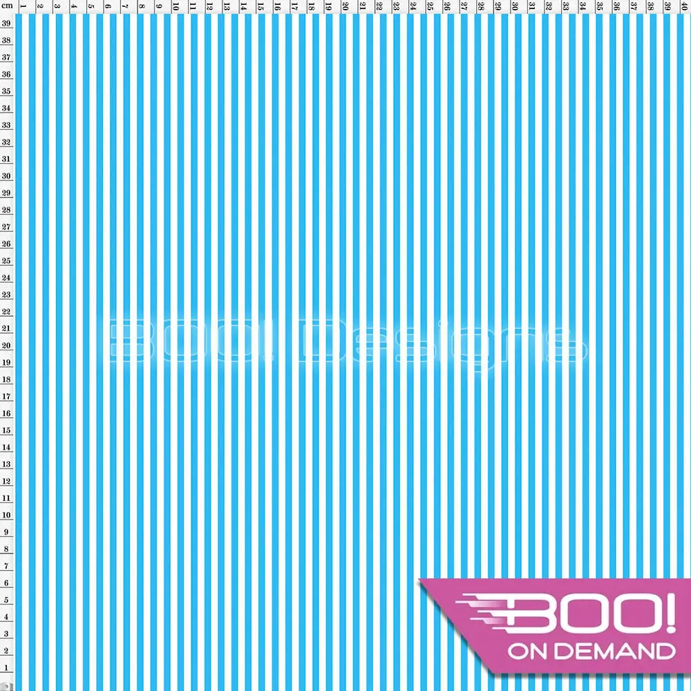 Spandex Stripes 4mm Candy Aqua Fabric