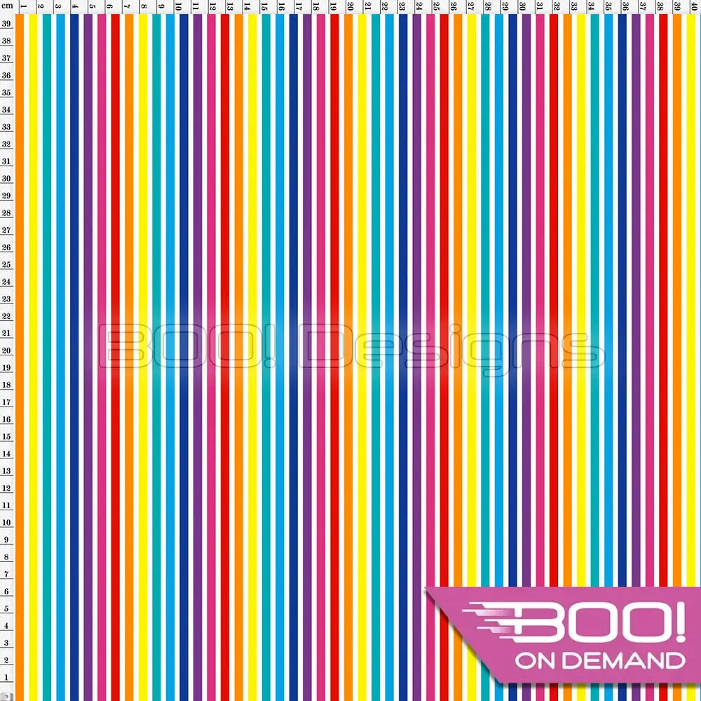 Spandex Stripes Rainbow Fabric