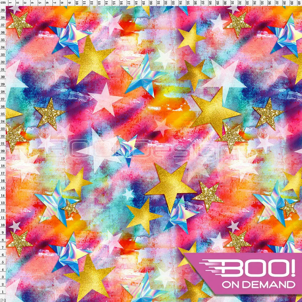 Spandex Sunset Star Fabric