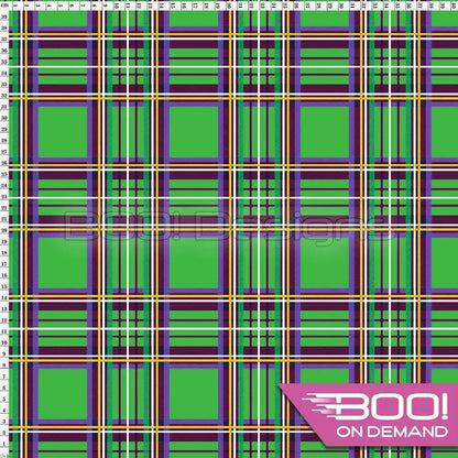 Spandex Tartan Green Fabric