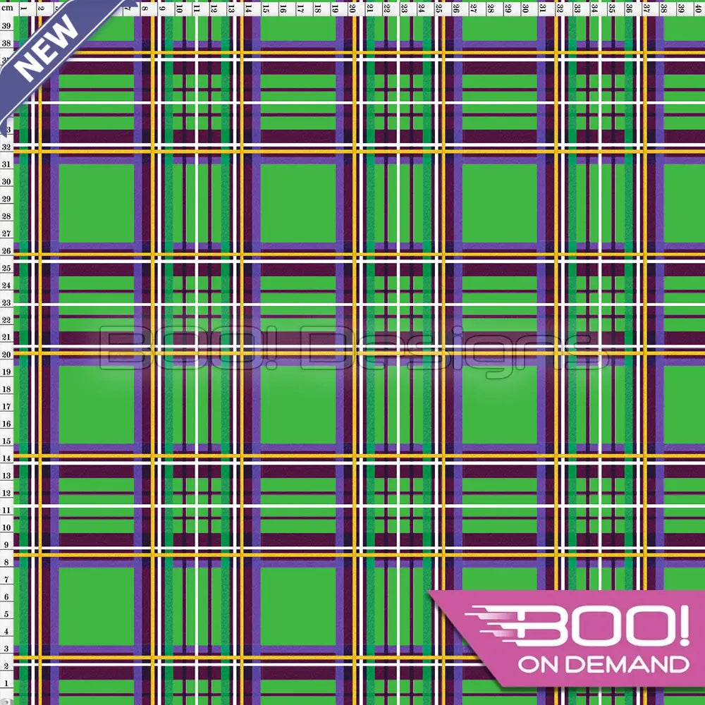 Spandex Tartan Green Fabric