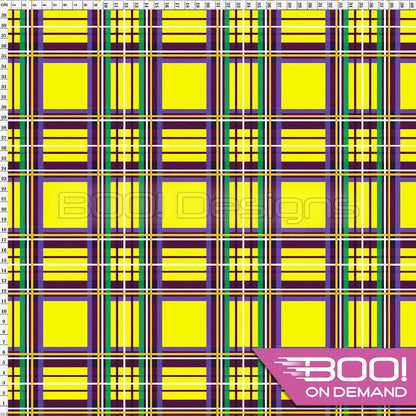 Spandex Tartan Yellow Fabric