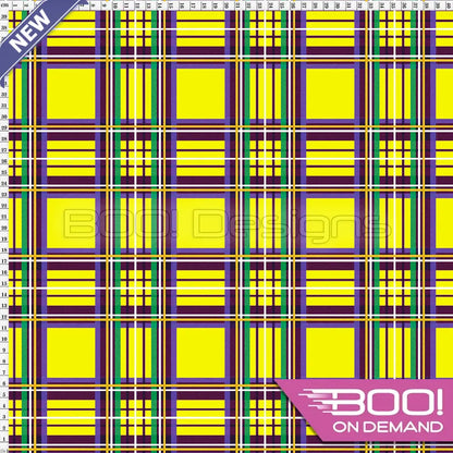 Spandex Tartan Yellow Fabric