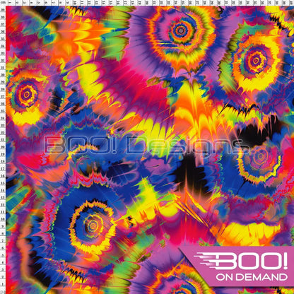 Spandex Tie Dye Purple Multi Fabric