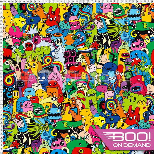 Spandex Toons Fabric