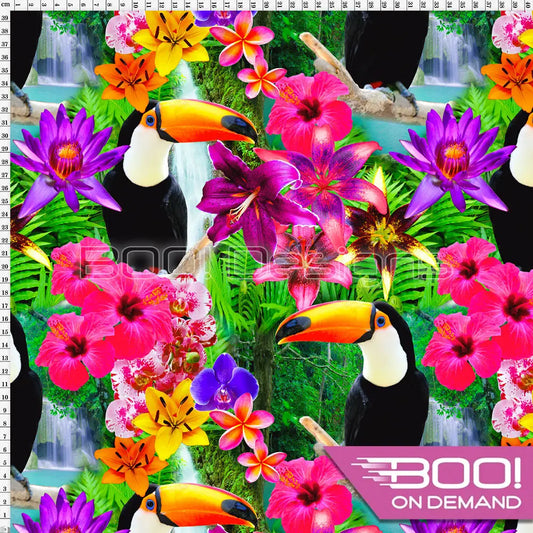 Spandex Toucan Fabric