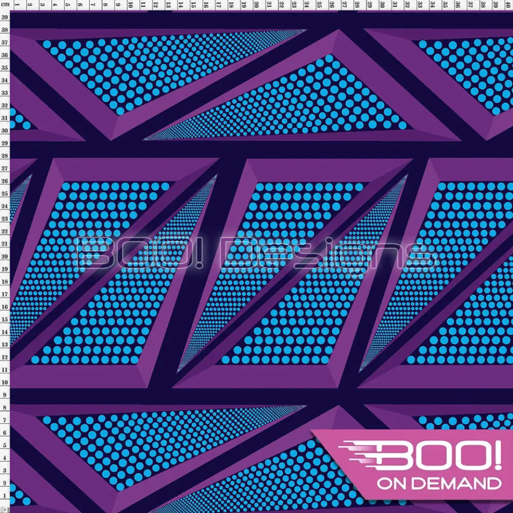 Spandex Tri Dot Geo Purple Fabric
