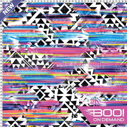 Spandex Tribal Smudge Fabric