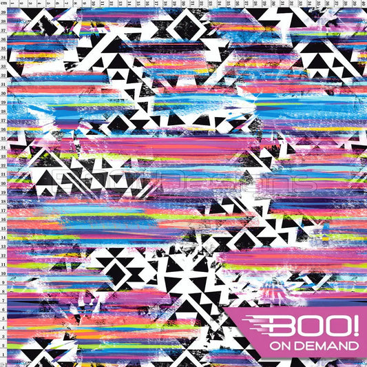 Spandex Tribal Smudge Fabric