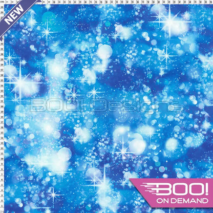 Spandex Unicorn Sparkles Blue Fabric